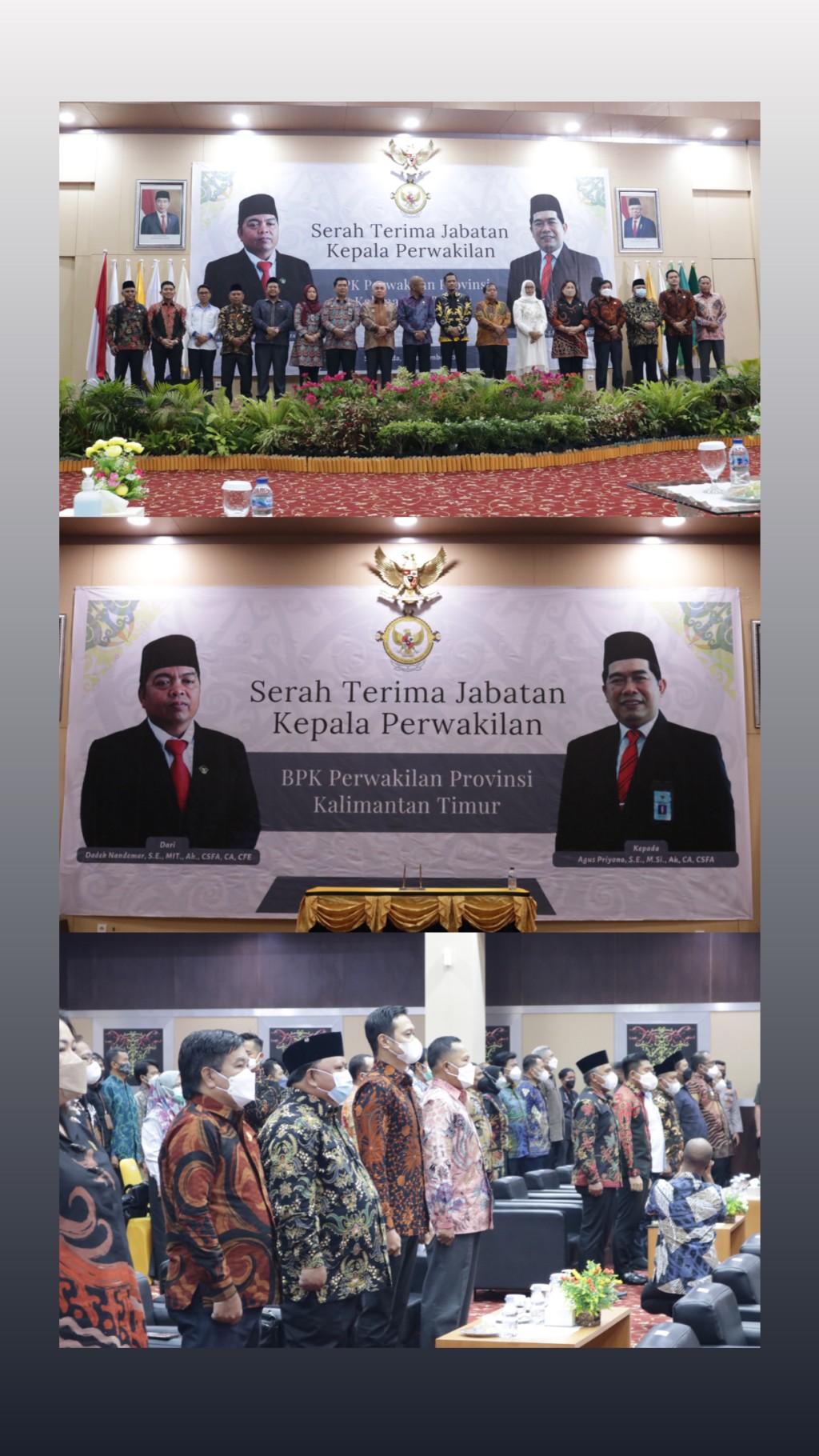 Serah Terima Jabatan Kepala Badan Pemeriksa Keuangan Republik Indonesia Perwakilan Provinsi Kalimantan Timur